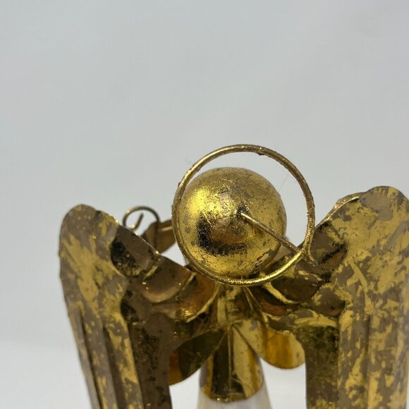 Pier 1 Capiz Poinsetta Angel christmas holiday tree topper - Picture 7 of 10